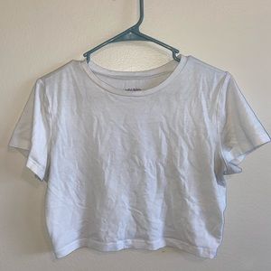 White wild fable cropped top
